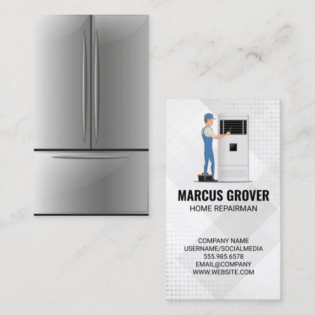 Refrigerator | Appliance Repairman Business Card (Front/Back)