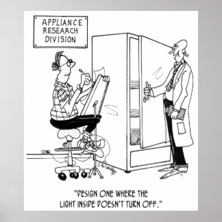 Refrigerator Cartoon 4876 Poster