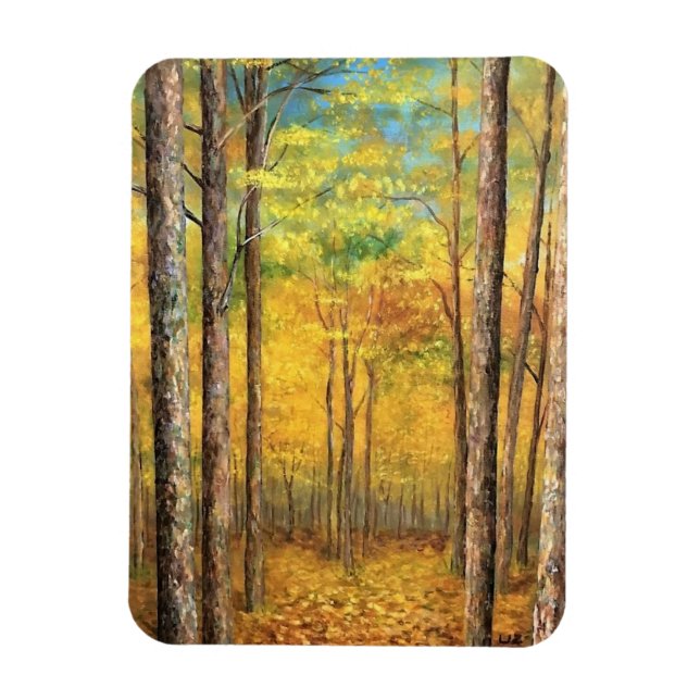 Refrigerator Magnet - Acadia Forest Birch Trees #2 (Vertical)