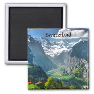 Switzerland Souvenir Fridge Magnet LAUTERBRUNNEN 