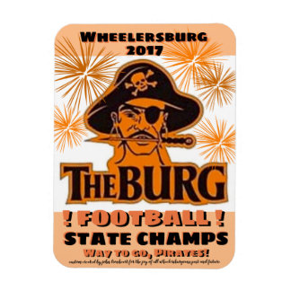 Refrigerator magnet for state football winners -