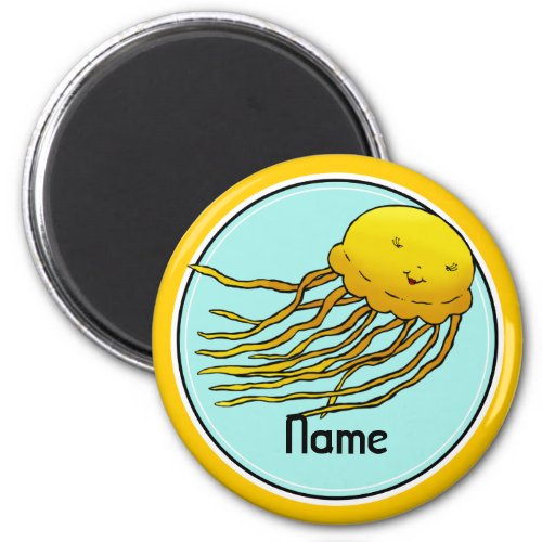 Refrigerator Magnet Name Template Cute Jellyfish Magnet