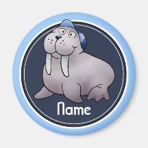 Refrigerator Magnet, Name Template, Walrus