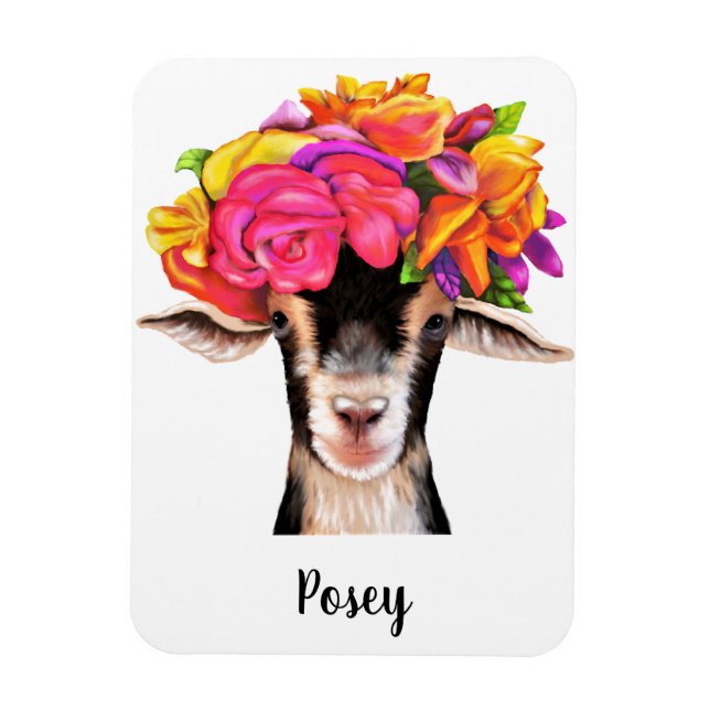Refrigerator Magnet Posey the Goat (Vertical)