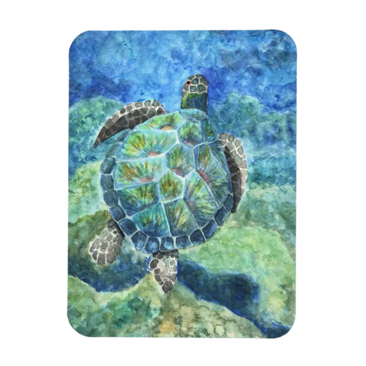 Refrigerator Magnet Sea Turtle #2 | Zazzle