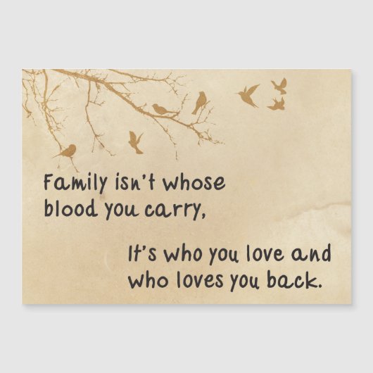 Refrigerator magnet with family love (Front)