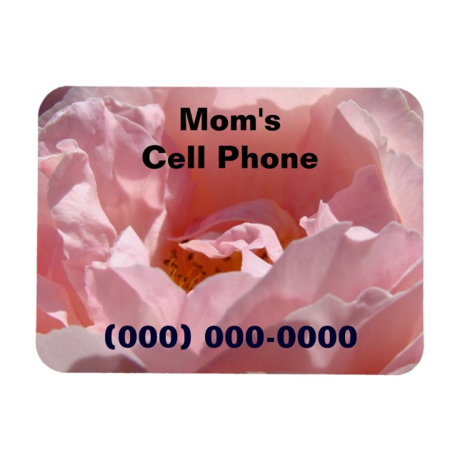 Refrigerator Magnets Mom's Cell Phone Number (Horizontal)
