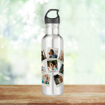 Refrigerator Snapshots Photo Collage Stainless Steel Water Bottle<br><div class="desc">Customize with your Instagram photos or other small photos and arrange/crop within frames,  or move them wherever you want.
The labels are also option,  delete or add more as desired.</div>
