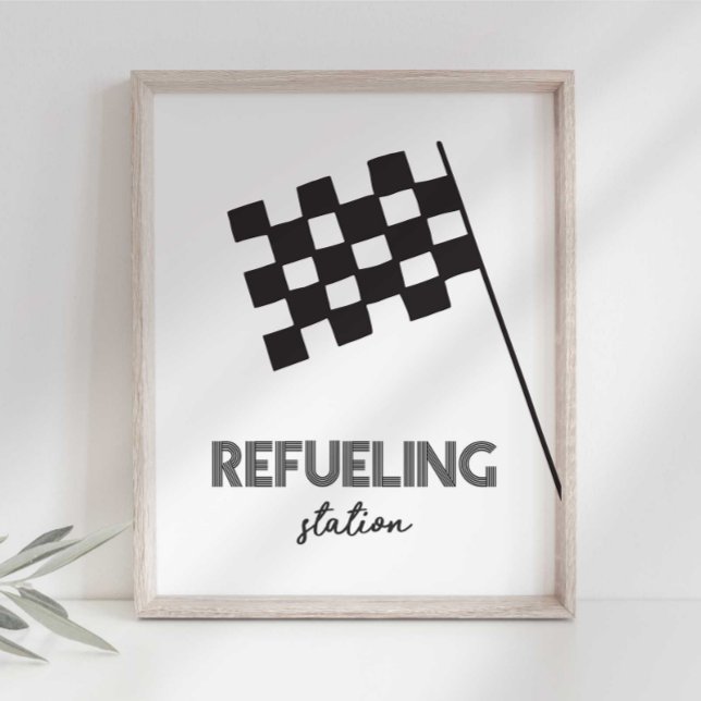 Refueling Station Race Car Party Sign (Creator Uploaded)