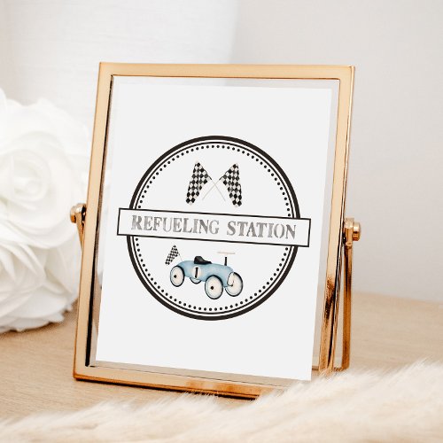 Refueling Station Race Car Ride_On Sign