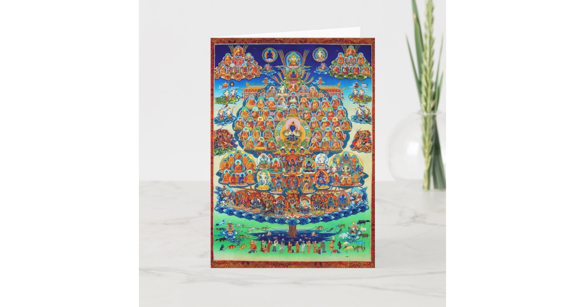 refuge tree kagyu tradition card | Zazzle