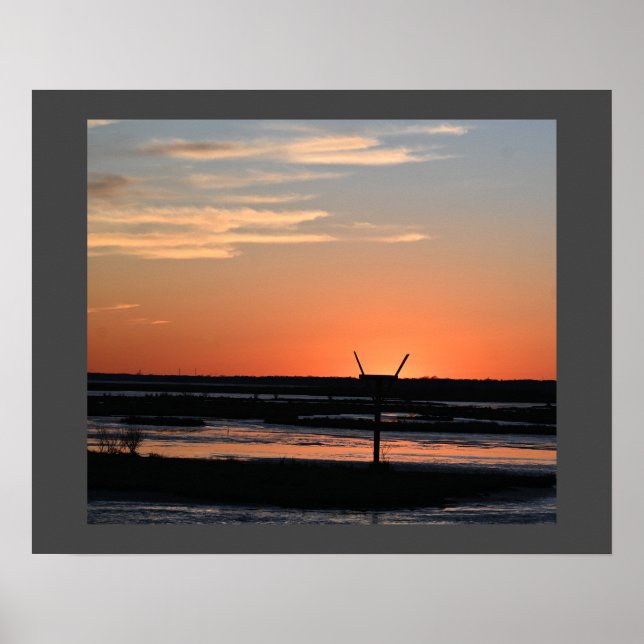 Refuge Waterscape Sunset Poster (Front)
