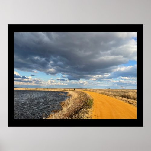 Refuge Waterscape with Clouds Poster