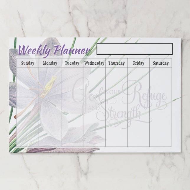 Refuge Weekly planner sheets Paper Pad (Front)