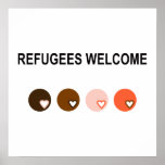 Refugees Welcome Poster at Zazzle
