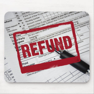 Refund Stamp on 1040 Tax Form Mouse Pad