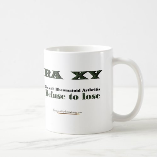 Refuse to Lose rheumatoid arthritis mug