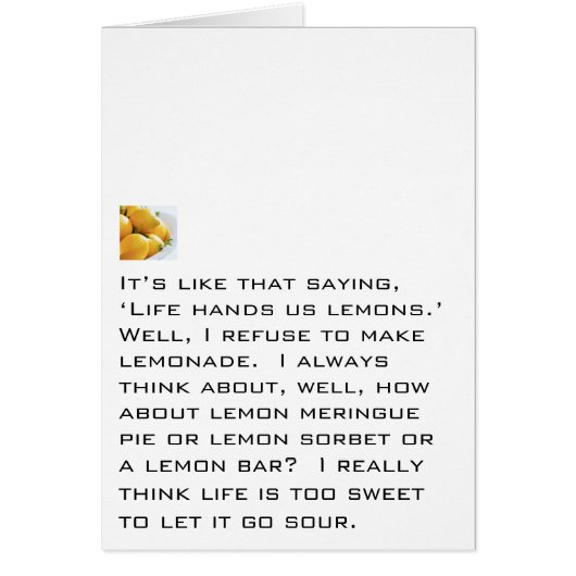 Refuse To Make Lemonade Cards (Front)