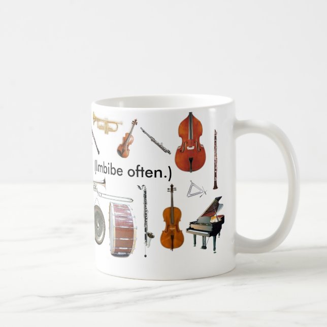 Reg. 11 oz. "Music is Life!  (Imbibe, often.)" Mug (Right)
