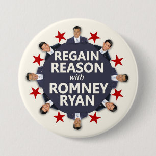 Regain Reason with Romney Ryan Pinback Button