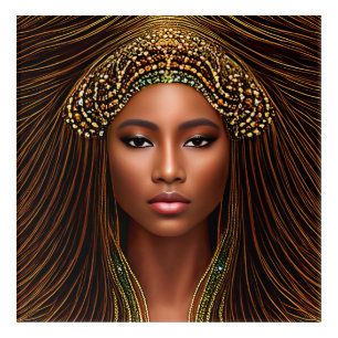 Regal African Beauty: Celebrating Black History Acrylic Print
