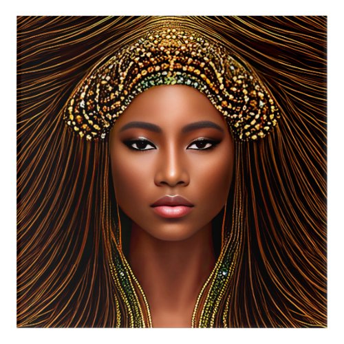 Regal African Beauty Celebrating Black History  Acrylic Print