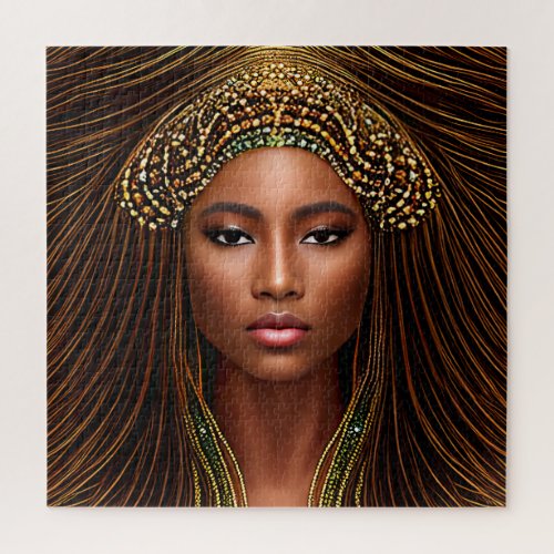 Regal African Beauty Celebrating Black History  Jigsaw Puzzle