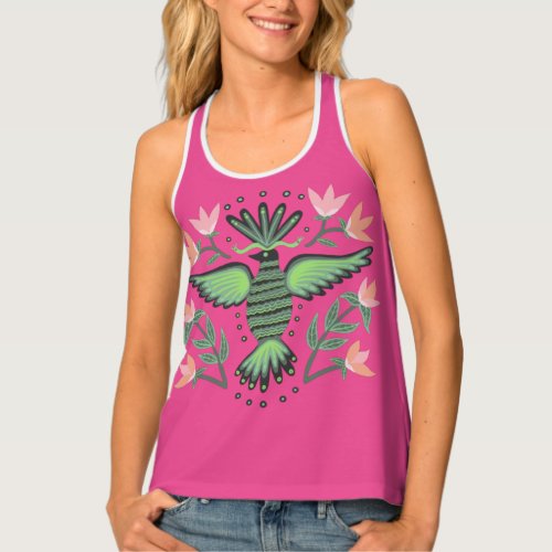 Regal Bird and Flowers CUSTOM Tank Top