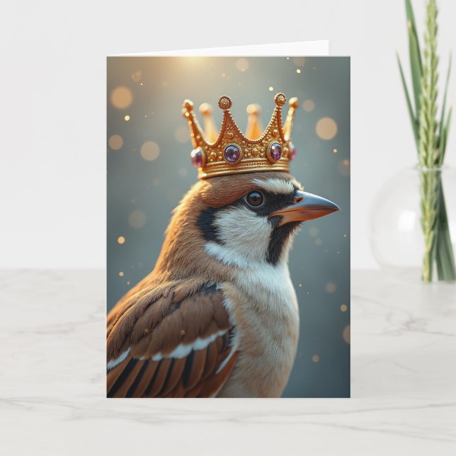 Regal Bird Birthday Card (Front)