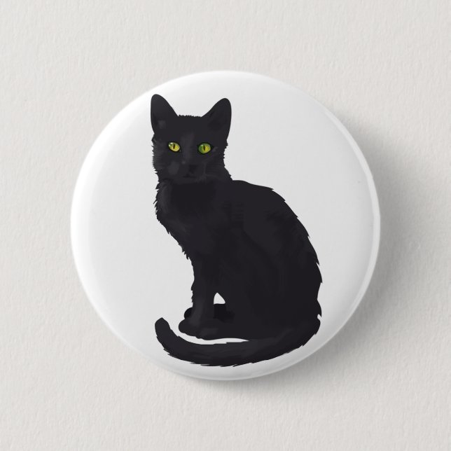 Regal Black Cat Button (Front)