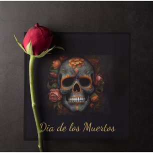 Regal Bloom Sugar Skull, custom Invitation