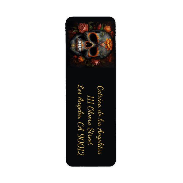Regal Bloom Sugar Skull, custom Label (Front)