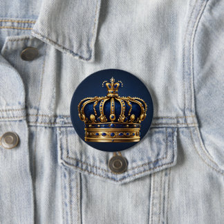 Regal Blue Crown Series Button