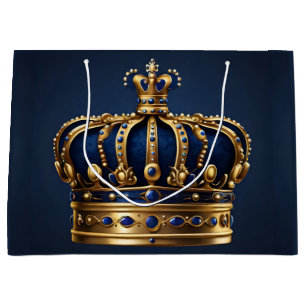 Regal Blue Crown Series Large Gift Bag
