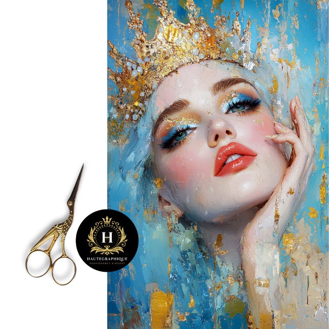 Regal Blue Queen Abstract Art Decoupage Tissue Paper (Creator Uploaded)