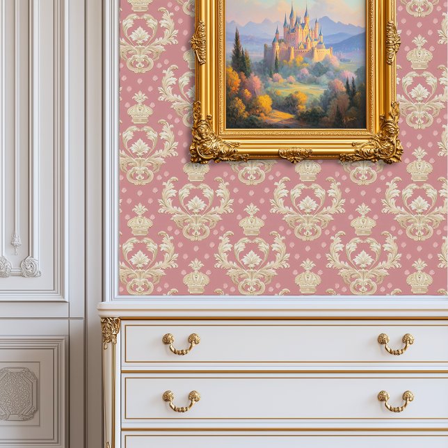 Regal Blush Damask Princesscore Wallpaper (Regal Blush Damask Princesscore Wallpaper)