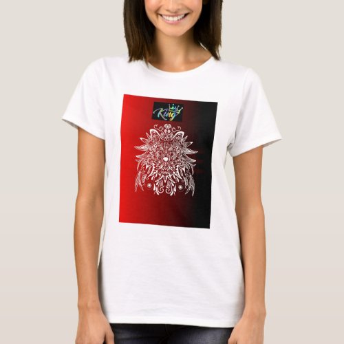 Regal Bond The Majestic King and Lion Tattoo T_Shirt