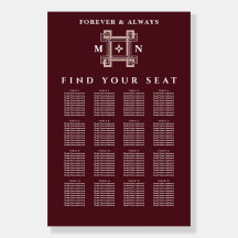 Regal Burgundy Dusty Rose Key Seating Chart