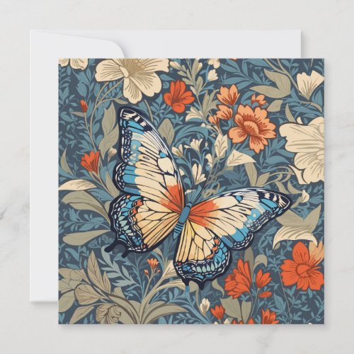 Regal Butterfly Amidst William Morris Floral