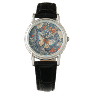 Regal Butterfly Amidst William Morris Floral Watch