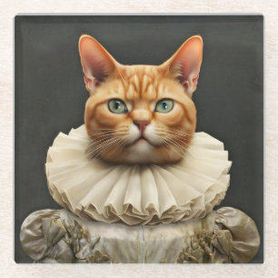 Regal Cat Glass Coaster