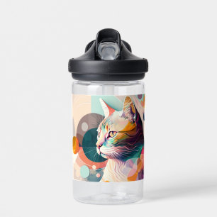 Regal Cat in Prism Colors Thermal Tumbler Water Bottle