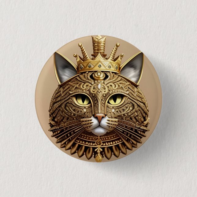 Regal Cat Profile Button (Front)