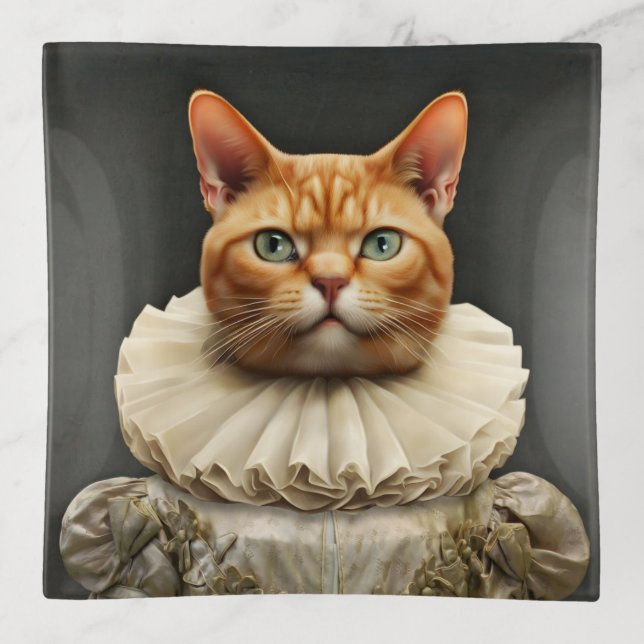 Regal Cat Trinket Tray (Front)