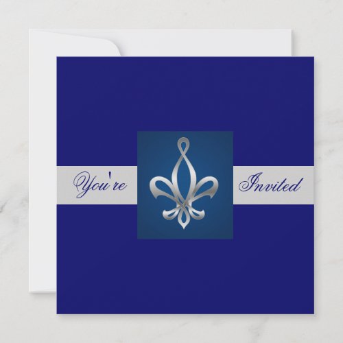 Regal Celtic Fleur Blue All Occasion Invitation