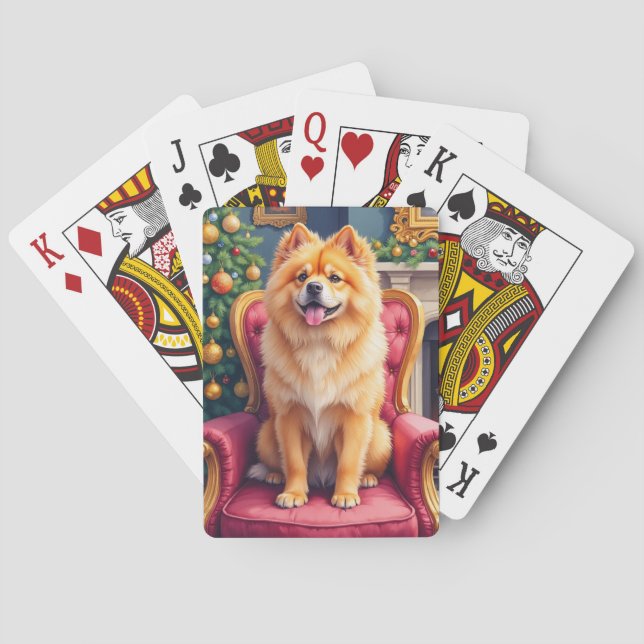 Regal Chow Chow by Grand Christmas Tree Holiday Poker Cards (Back)