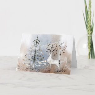 Regal Christmas Stag Greeting Card