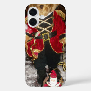 Regal Christmas Teddy Bear Holiday Art Print iPhone 16 Case