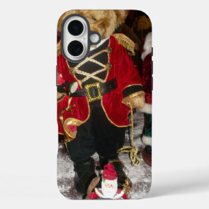 Regal Christmas Teddy Bear Holiday Art Print iPhone 16 Plus Case