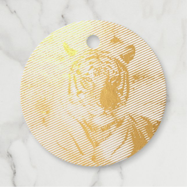 Regal Confetti Foil Favor Tags (Front)